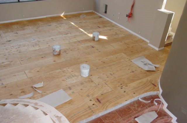 Installing Plywood Flooring Over, Can Sheet Vinyl Flooring Be Installed Over Concrete