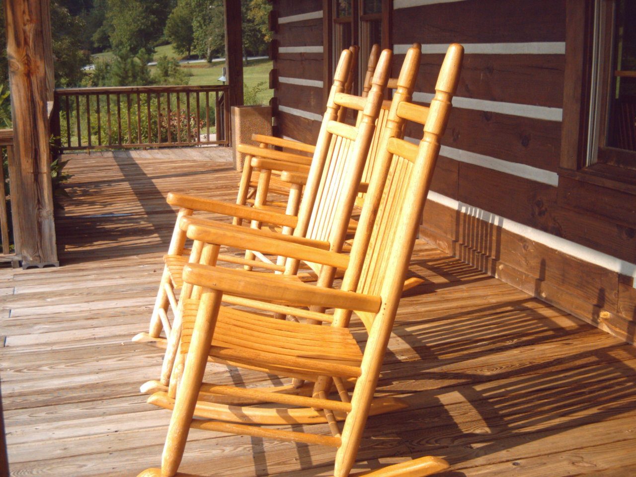 rocking chairs, poarch, wooden