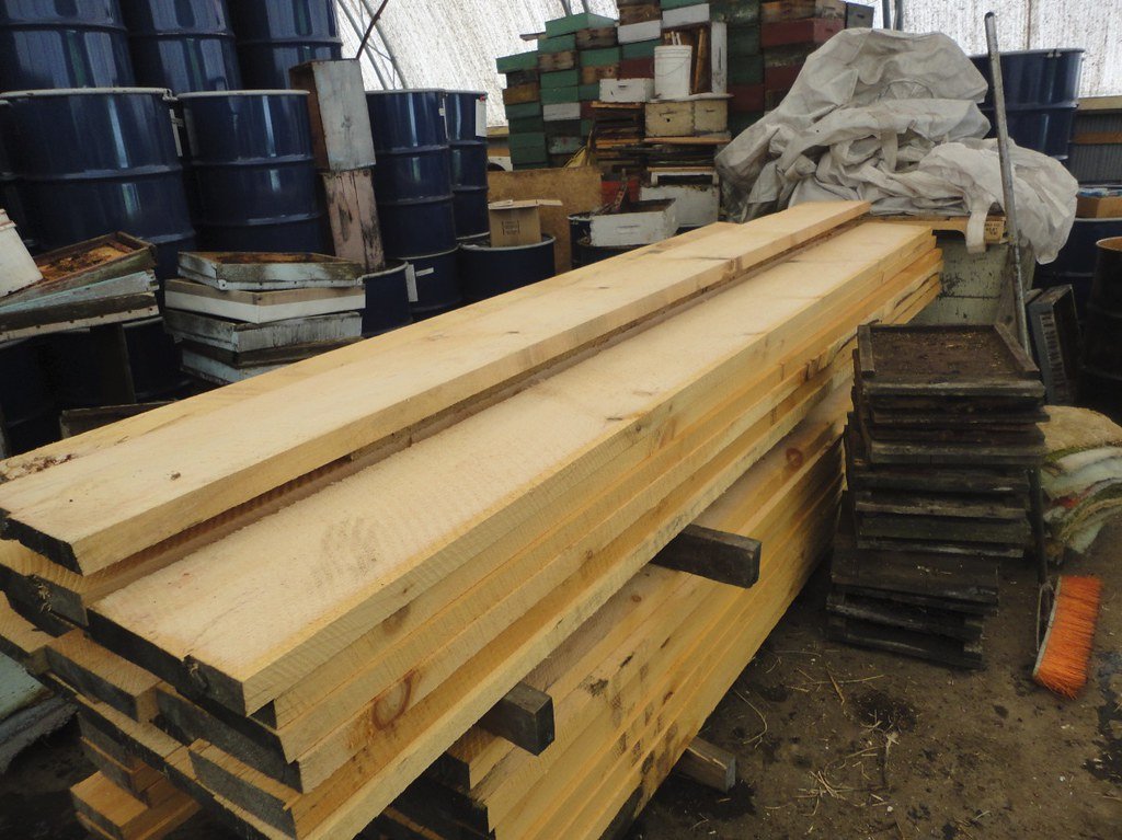 fresh cut lumber