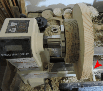 plate blank, lathe spindle, face plate
