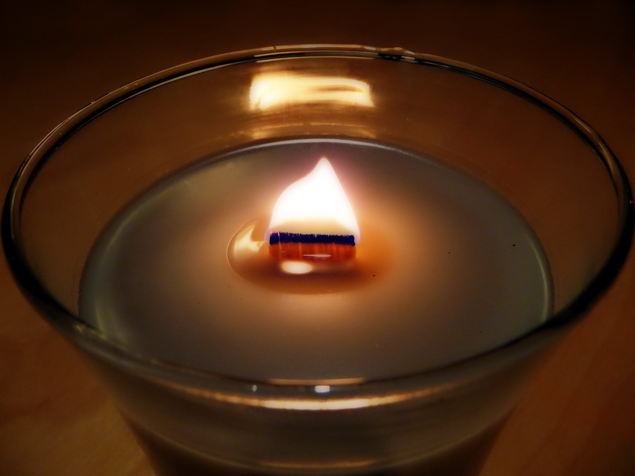 candle wick, wooden