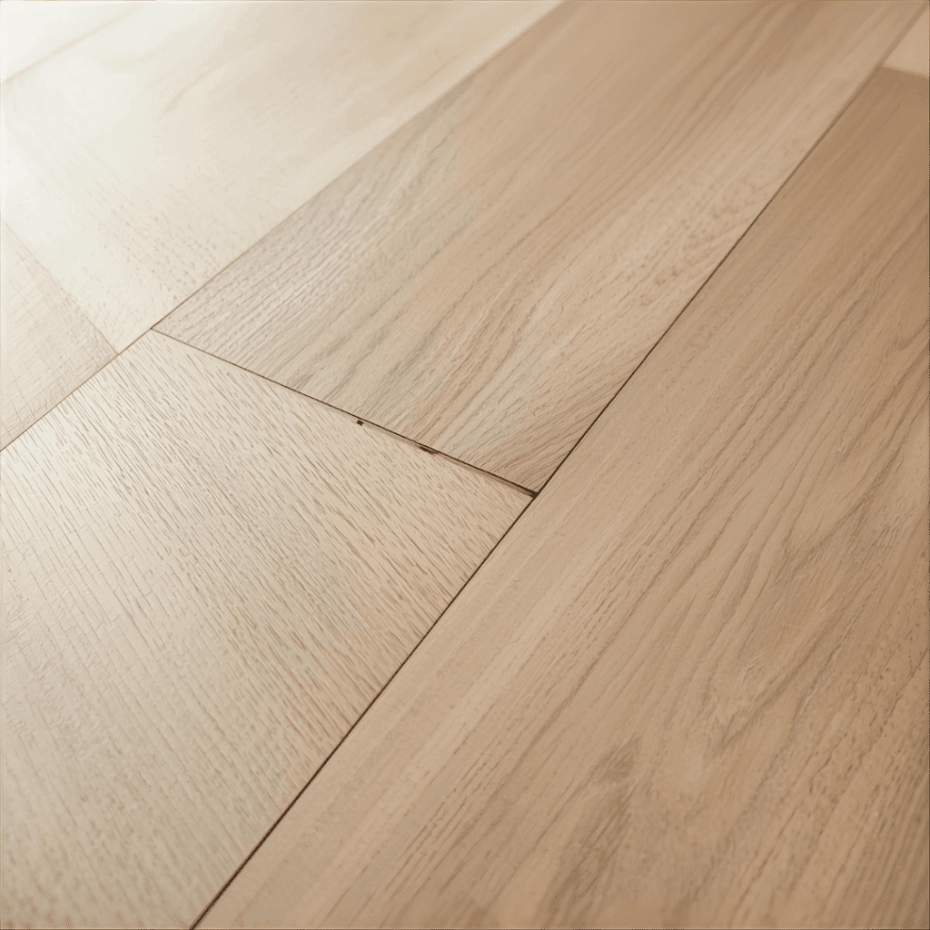 close-up view of laminate planks illustrating vulnerable seams before sealing.