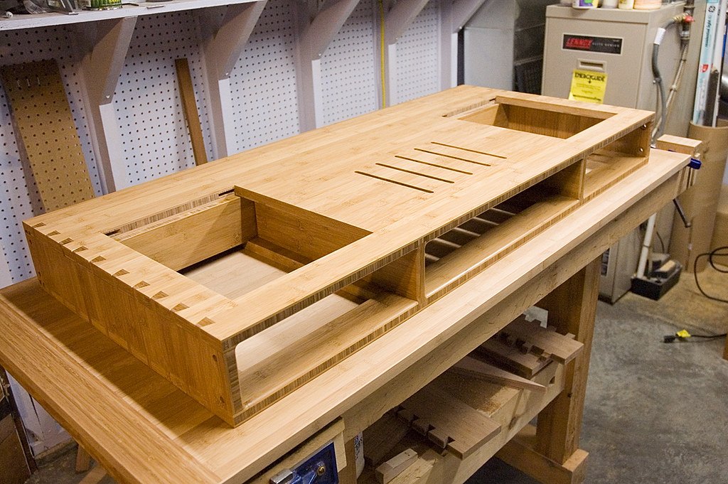 plywood, drawer structure, desktop upside down