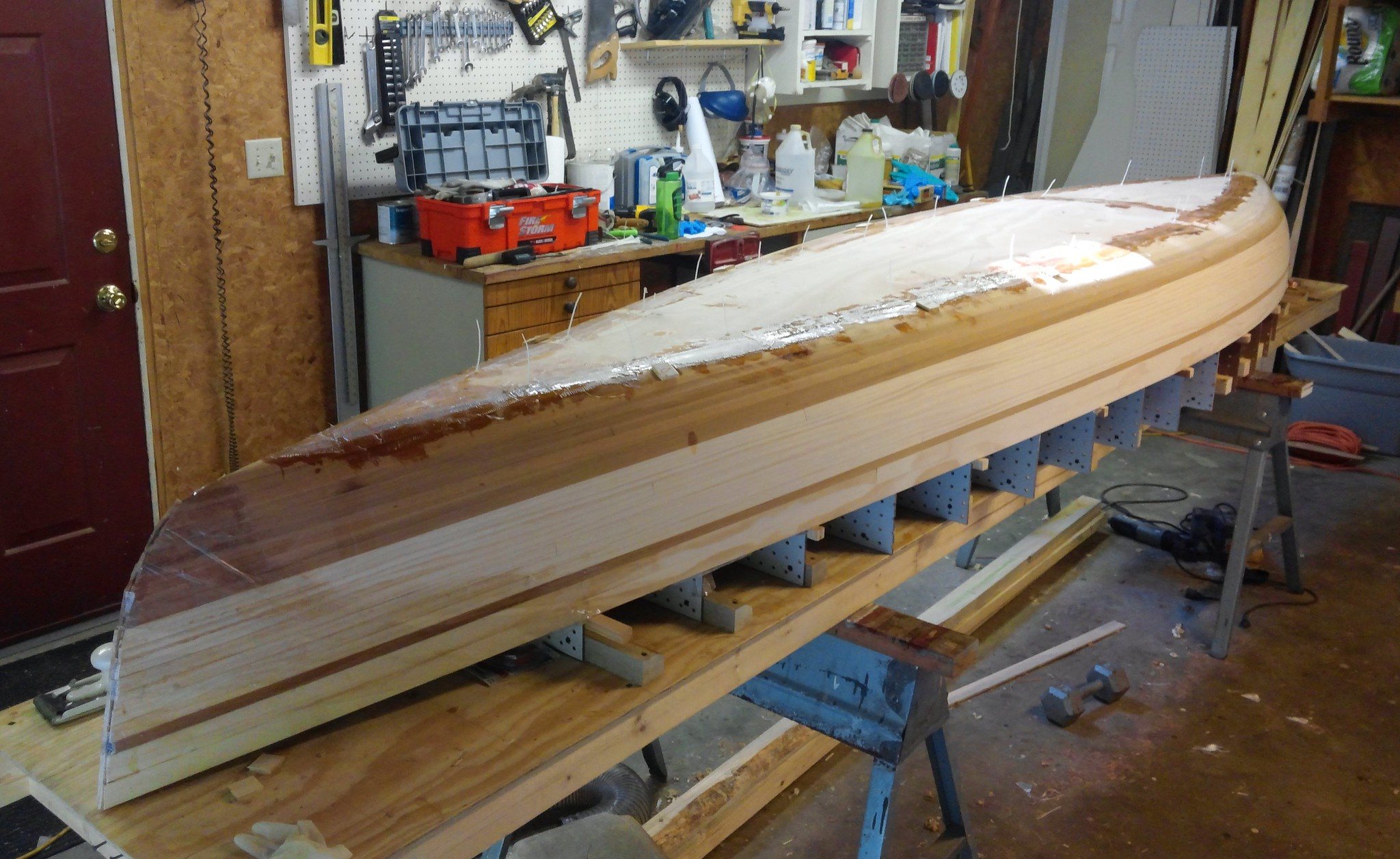 plywood canoe, cedar strip canoe