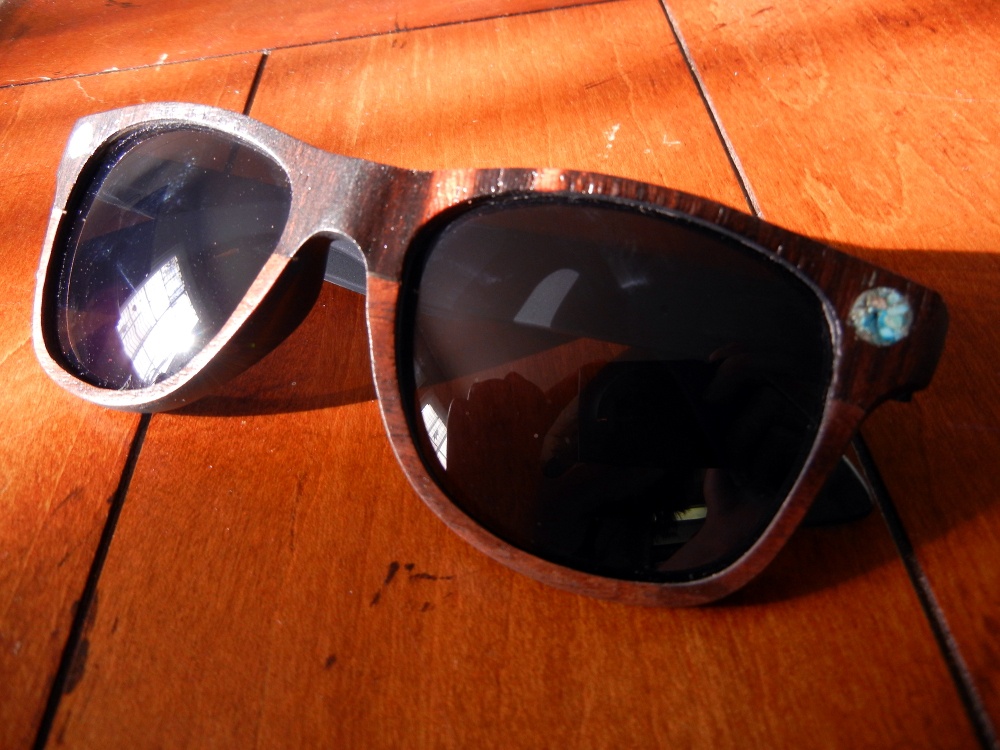 sunglasses, wooden