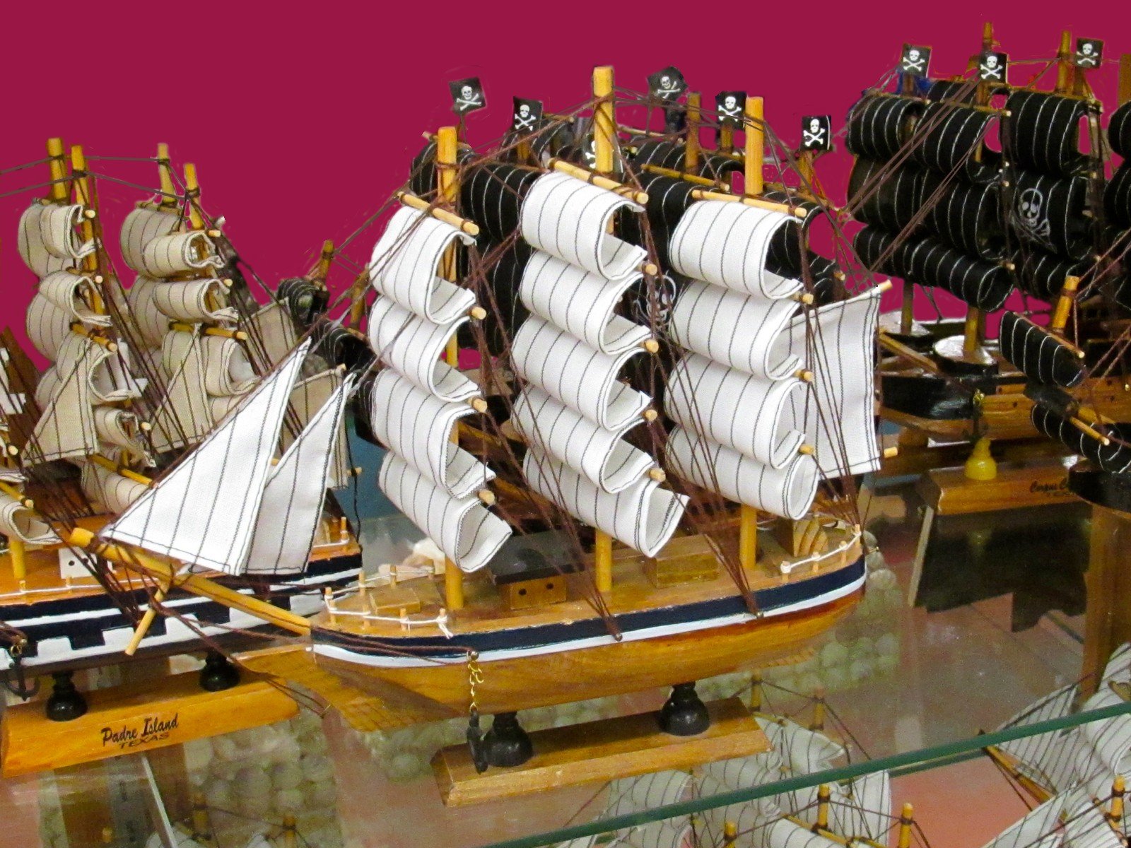 model ship, wooden