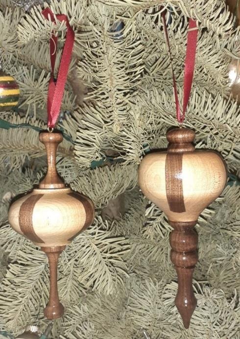 turned ornaments, Christmas, decoration