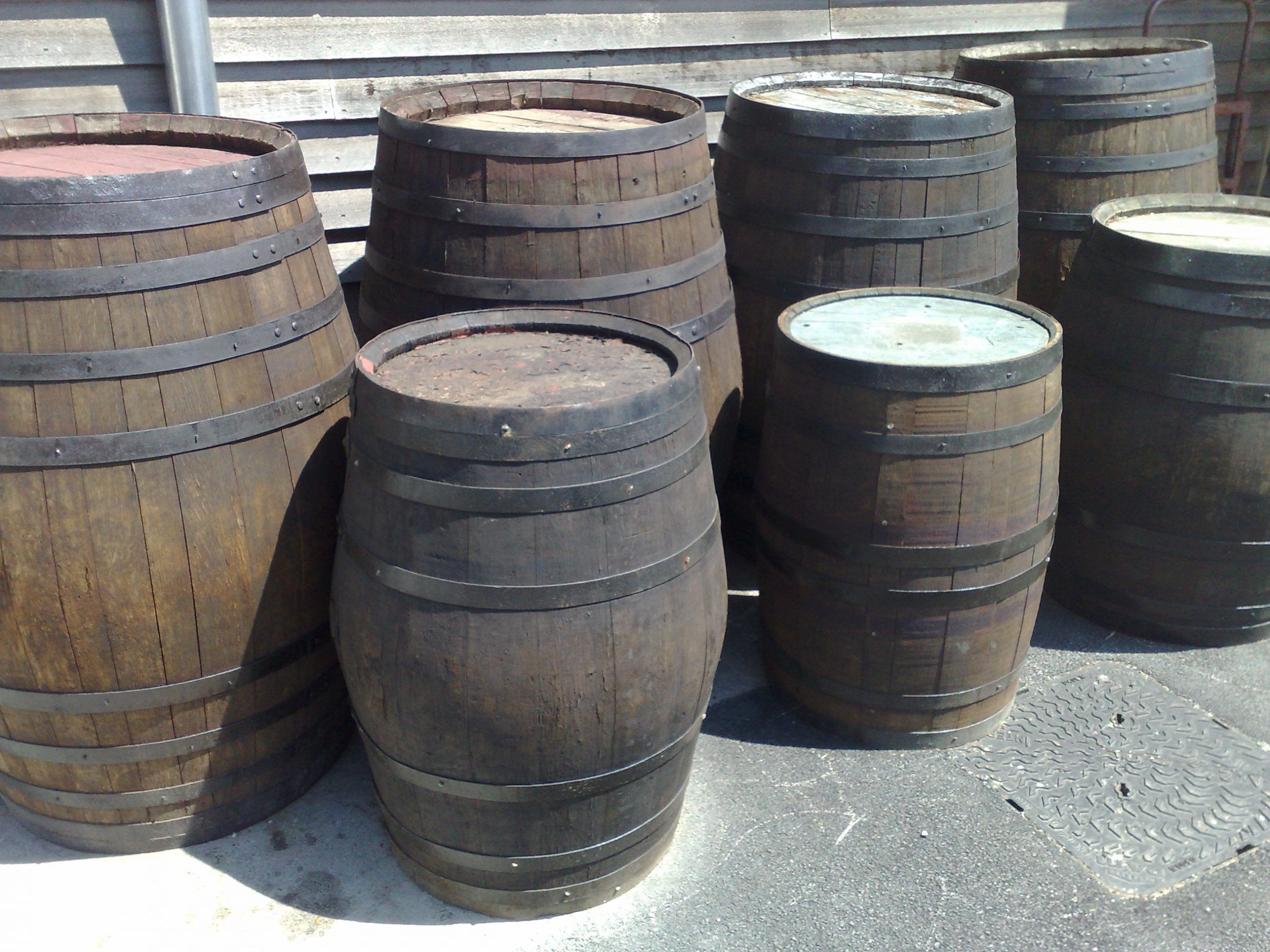 wooden, barrels