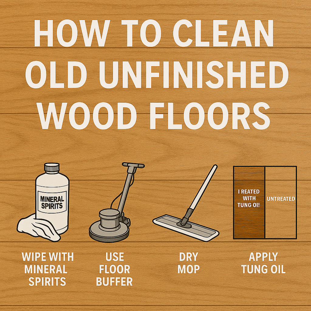 How to Clean Old Unfinished Wood Floors