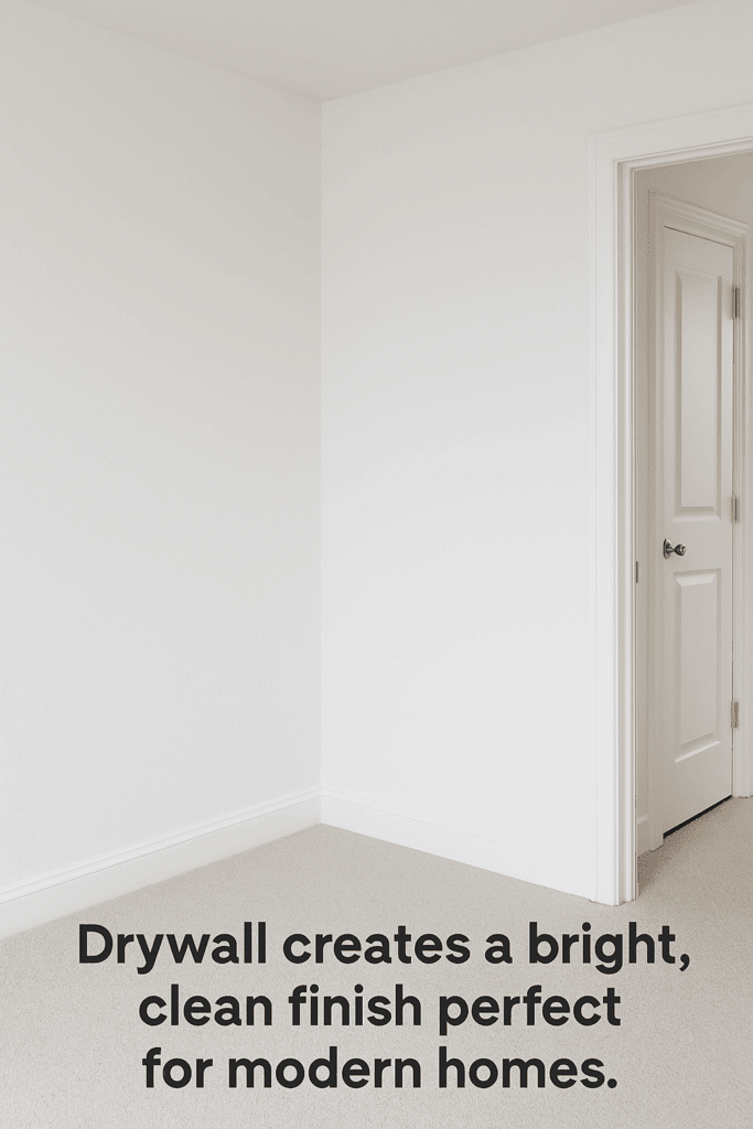 Freshly painted drywall interior