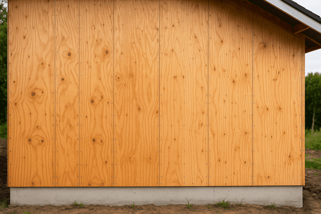 Exterior wall fully installed and ready for siding