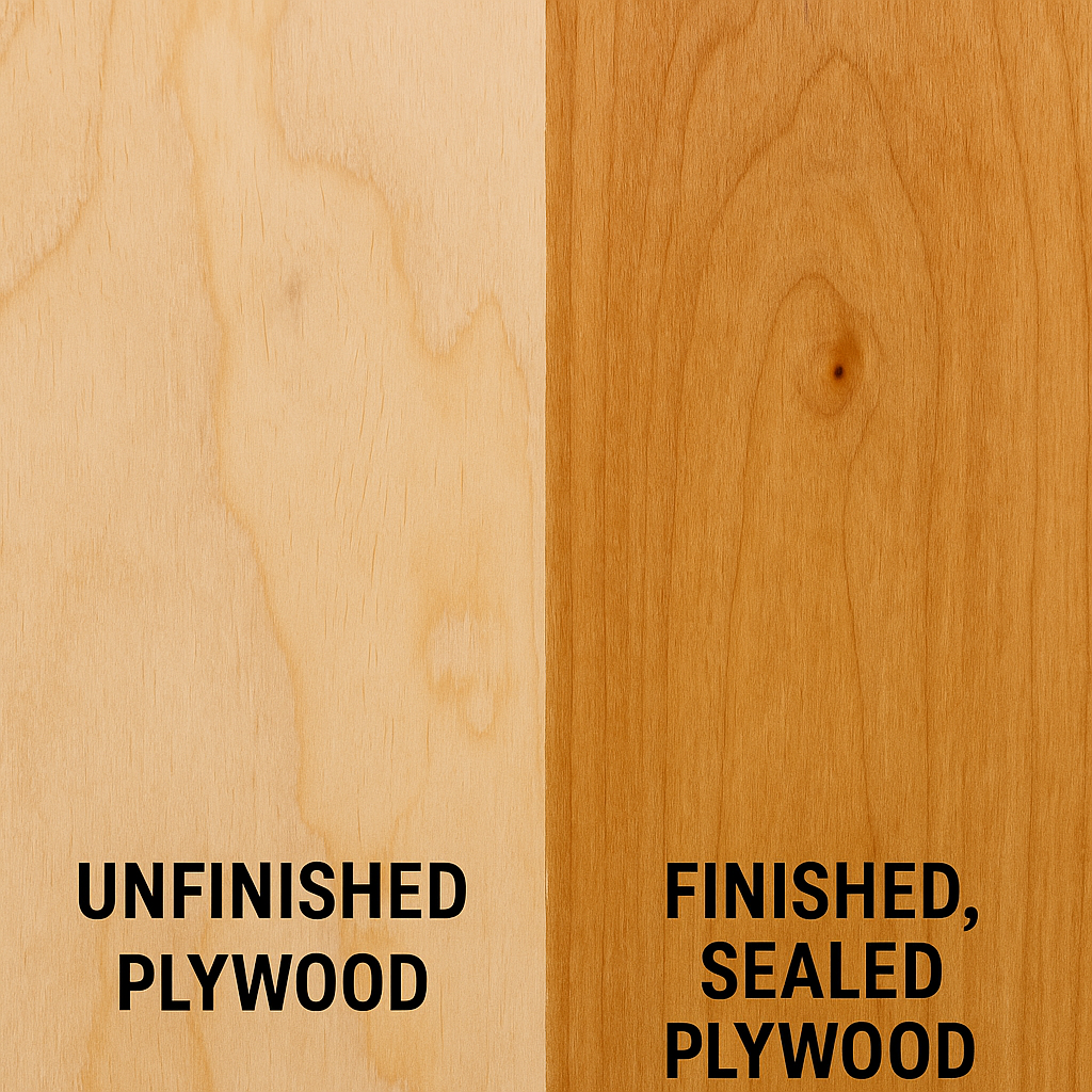 Applying wood stain evenly to a sanded plywood panel