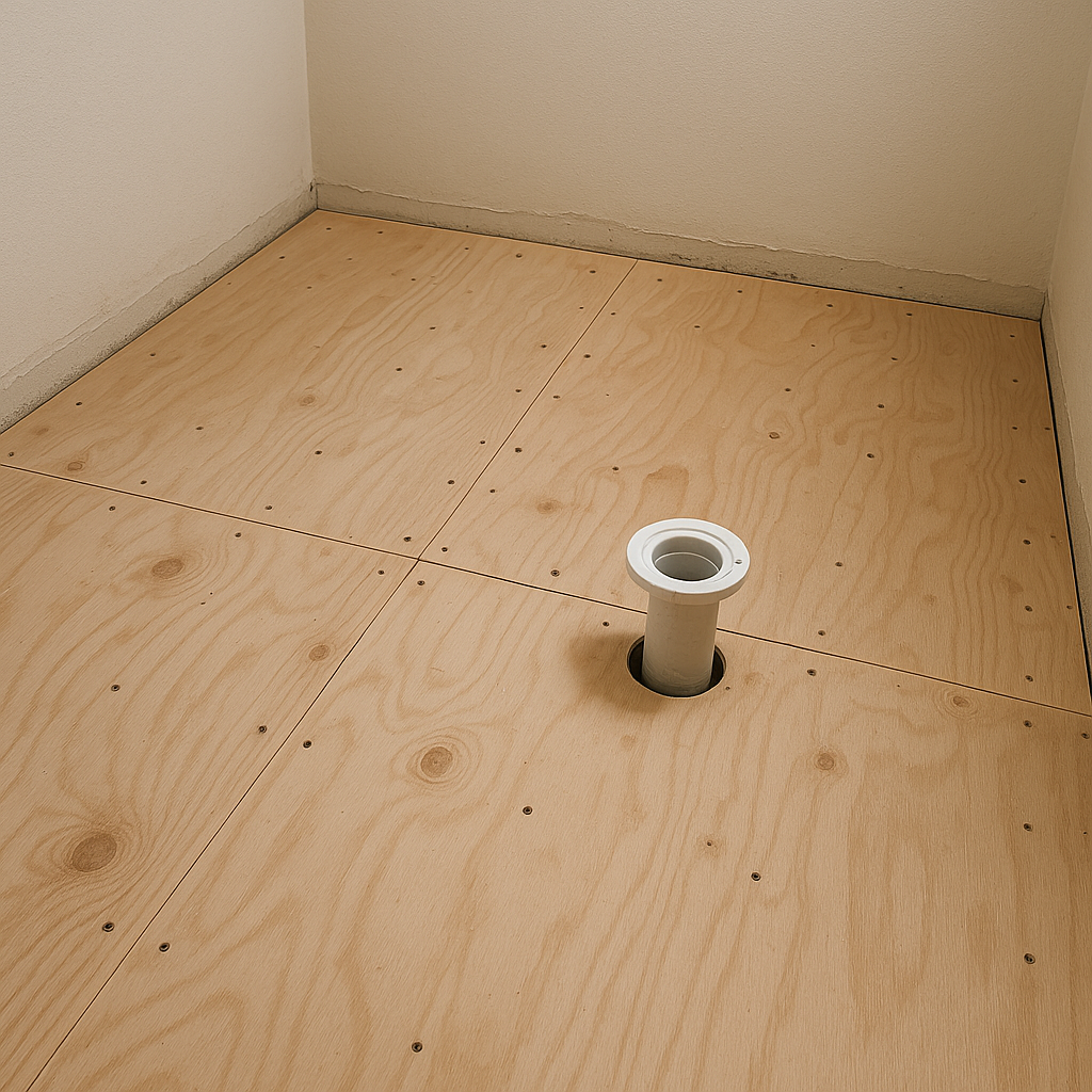 Leveling a shower pan during installation over a mortar bed