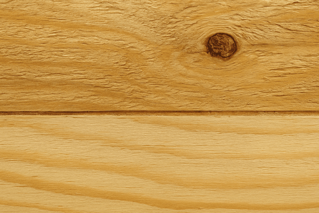 Close-up view of CDX plywood showing rough outer layer and smooth opposite side.