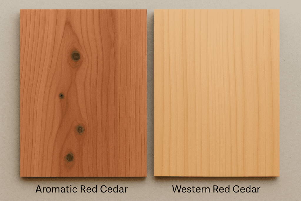 “Comparison of aromatic red cedar and western red cedar plywood sheets