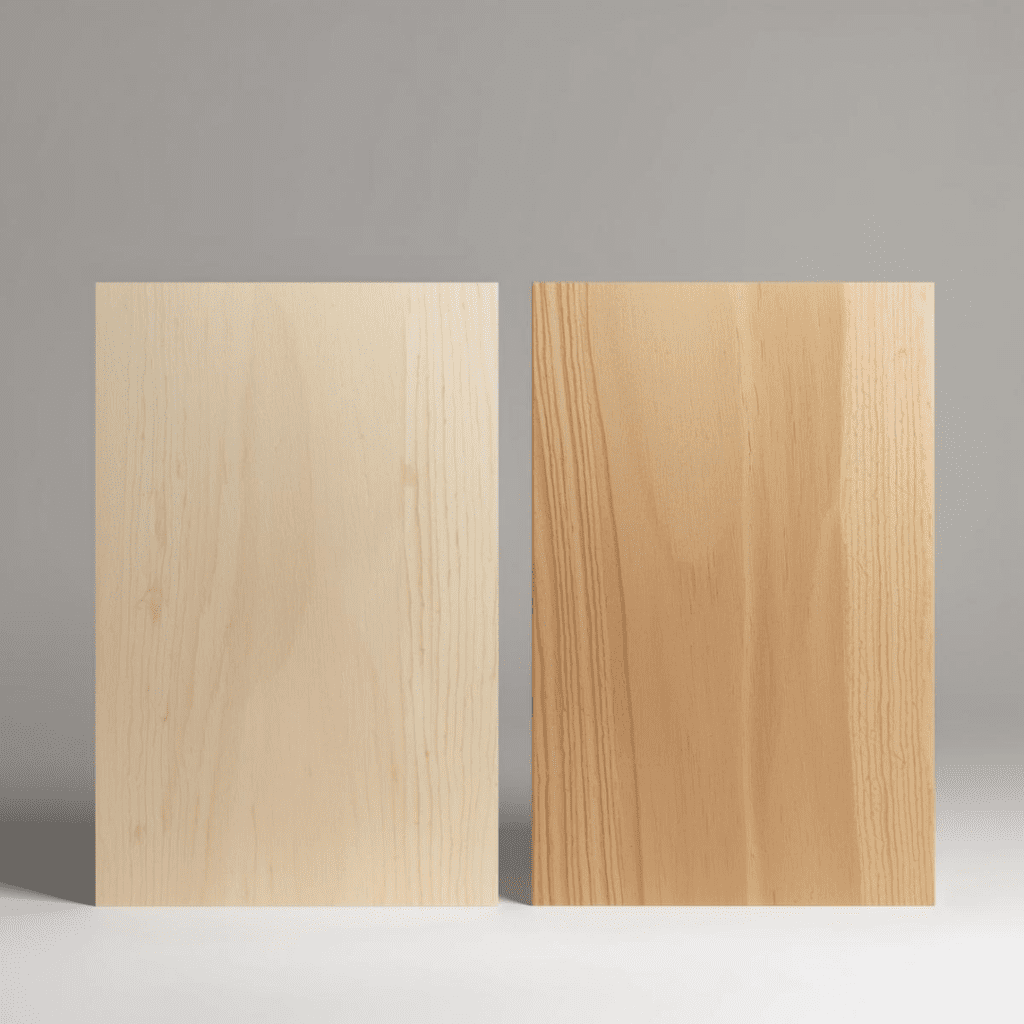 natural vs stained plywood chair mat finish