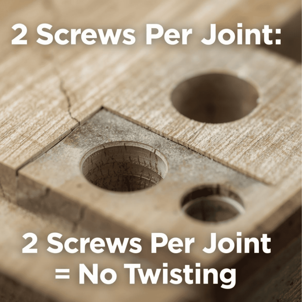 assembling cabinet door frame using pocket screws and face clamp