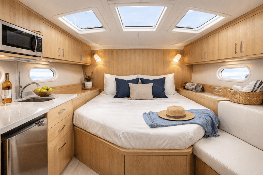 sealed sande plywood inside boat cabin interior wall panels
