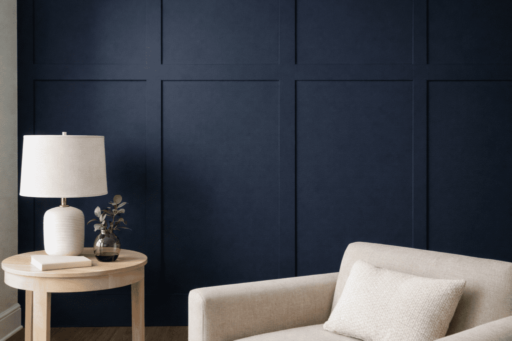 interior wall paneling using sande plywood smooth painted panels