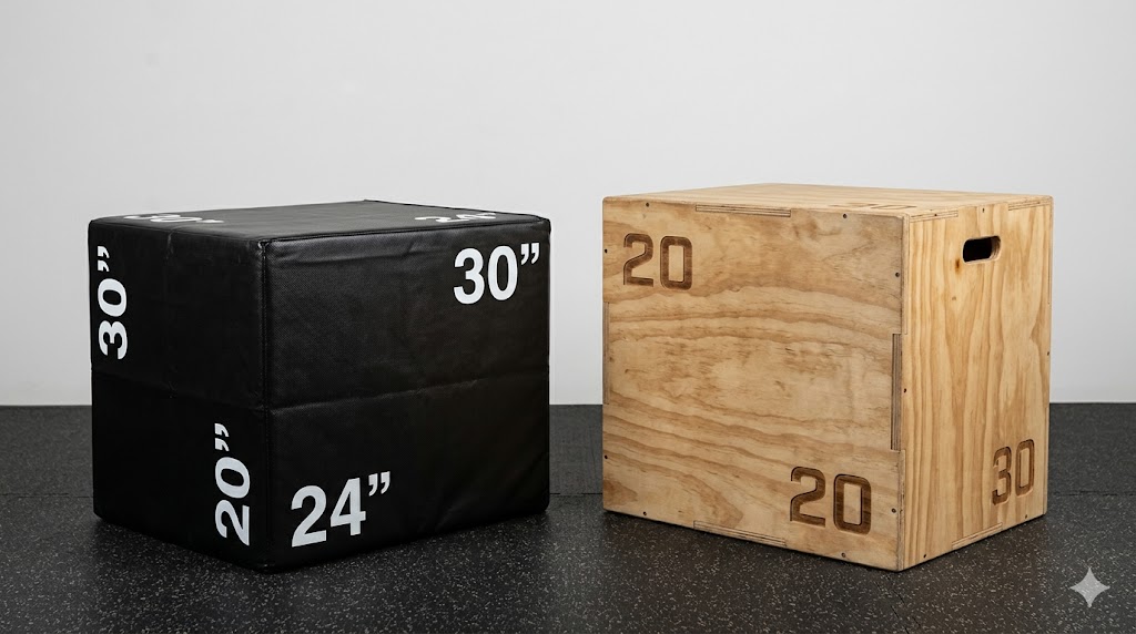 foam vs wood plyo box side by side comparison
