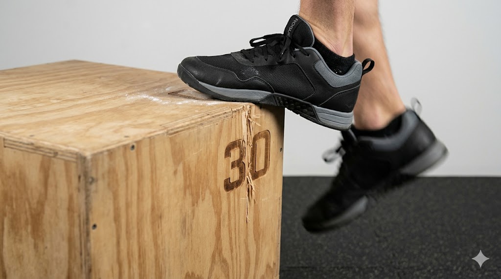 plyo box shin injury risk demonstration wooden box