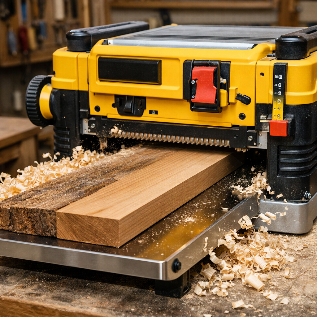 Warped wooden board showing cupping that a planer cannot fix generate image
