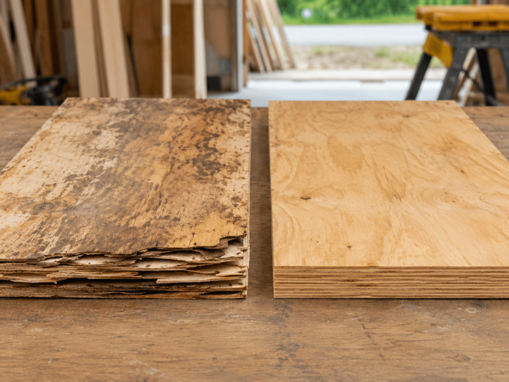 interior plywood compared to exterior plywood