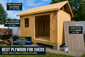Best Plywood for Sheds: Floors, Walls, Roofs & Siding Explained pressure-treated tongue-and-groove plywood shed floor