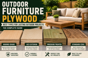 Outdoor Furniture Plywood: Best Types Guide outdoor furniture plywood comparison showing marine grade ACX MDO and pressure treated plywood