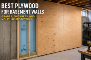 Best plywood for basement walls installed over insulated basement framing